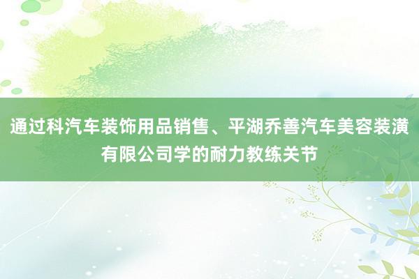通过科汽车装饰用品销售、平湖乔善汽车美容装潢有限公司学的耐力教练关节
